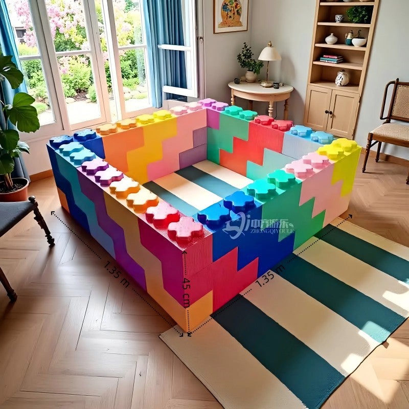 Amusement Park Building Blocks Large Shopping Mall Playground Castle Fence Toy Epp Foam Building Blocks Brick Building Blocks Large Particles - Image 3